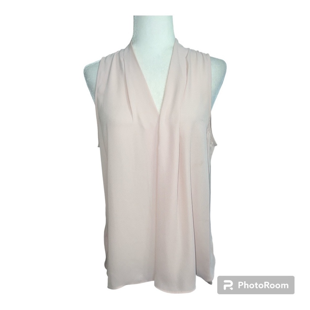 Vince Camuto Blush V-Neck Flowy Sleeveless Top Sz L